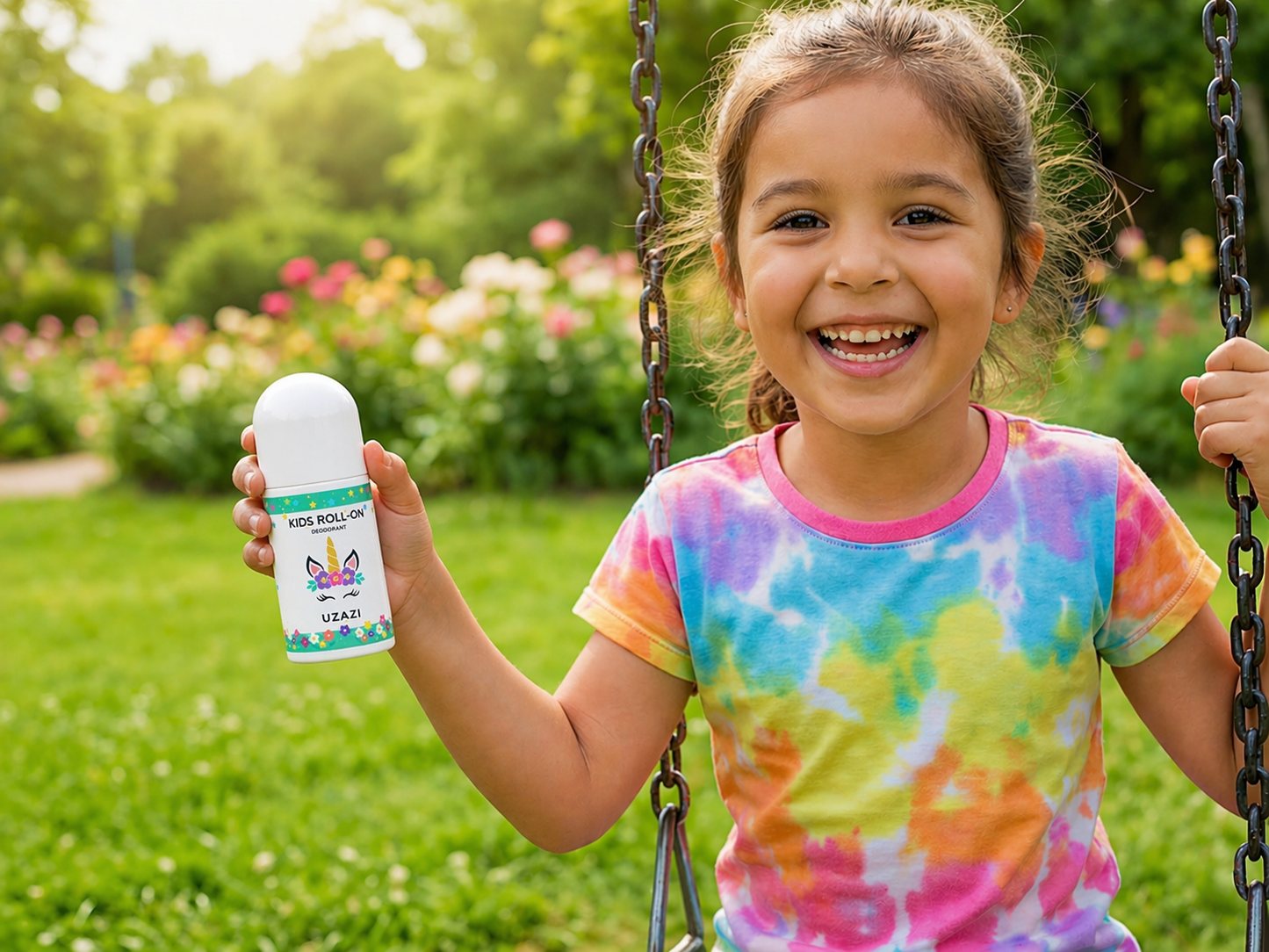 UZAZI Kids Roll-On Deodorant (For Girls) | Gentle & Safe for Kids' Sensitive Skin