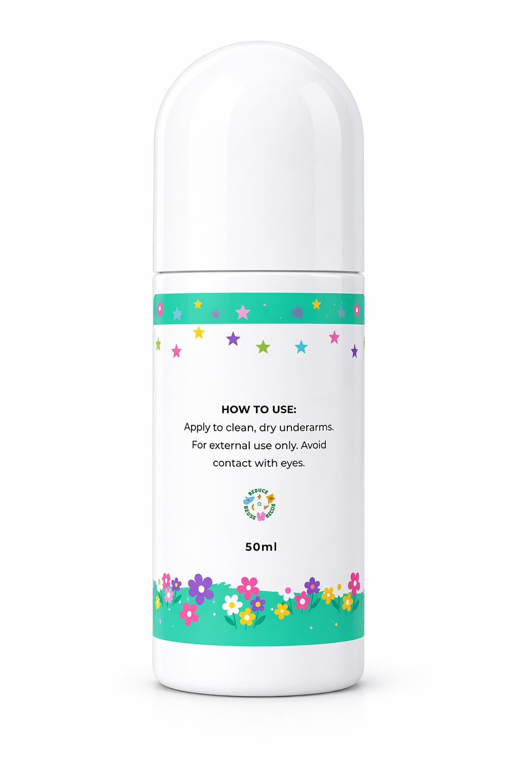 UZAZI Kids Roll-On Deodorant (For Girls) | Gentle & Safe for Kids' Sensitive Skin