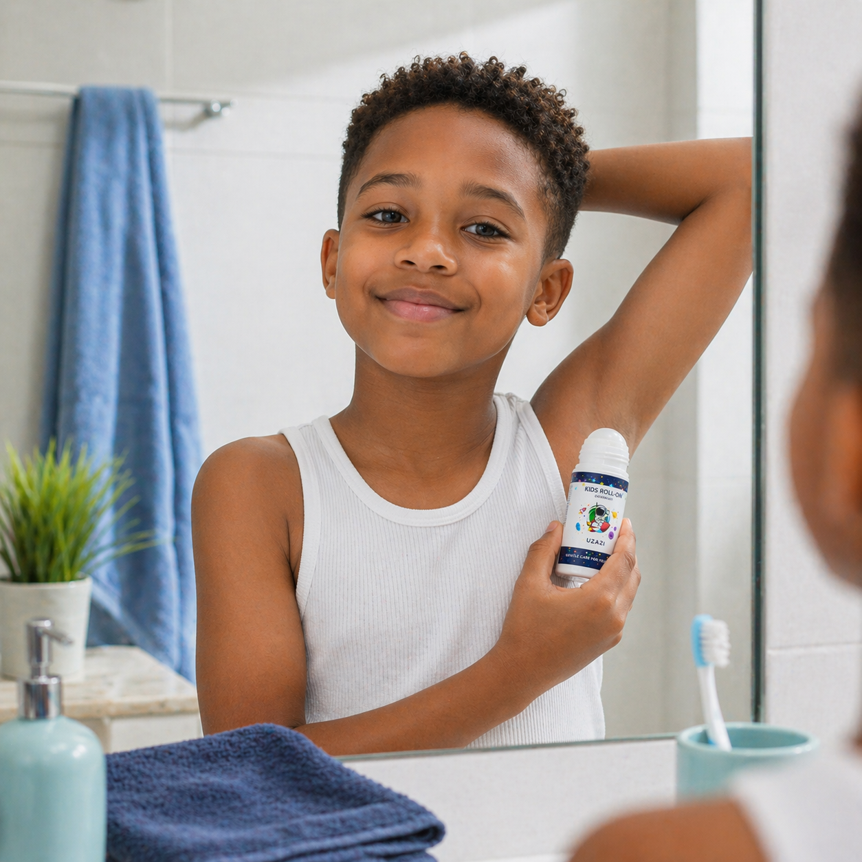 UZAZI Kids Roll-On Deodorant | Gentle & Safe for Kids' Sensitive Skin, 50ml