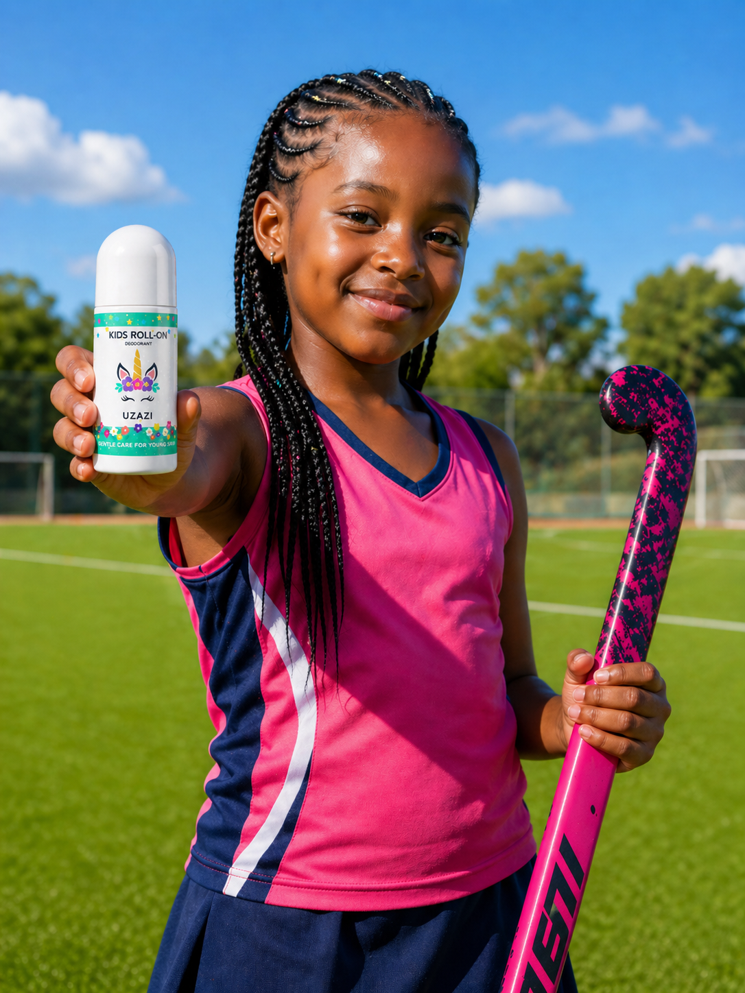 UZAZI Kids Roll-On Deodorant (For Girls) | Gentle & Safe for Kids' Sensitive Skin